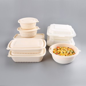 การย่อยสลายแป้งข้าวโพดบรรจุภัณฑ์อาหารกล่องสี่เหลี่ยมผืนผ้ากล่องบรรจุภัณฑ์อาหาร